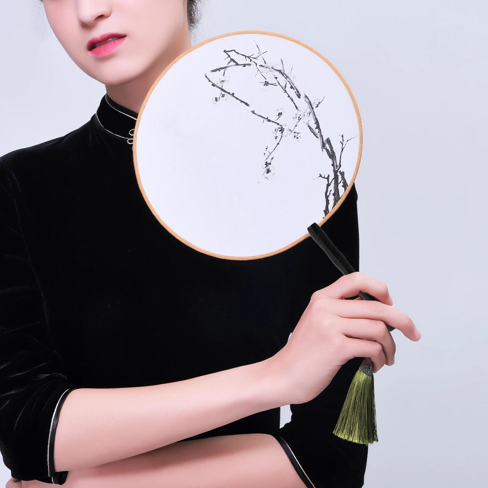 

10 Pcs Dance Troupe Fan Diy Hand Held Handle for Festivals Decor Craft Handles Holiday Handheld