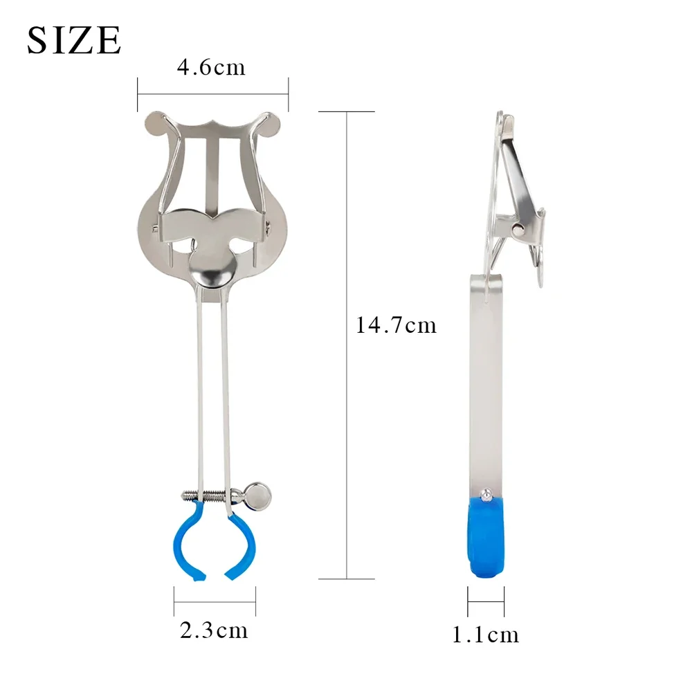 SLADE Portable Lightweight Stand Trumpet Sheet Music Clip Clamp Trumpet Marching Lyre Metal Folder Brass Instrument Accessories