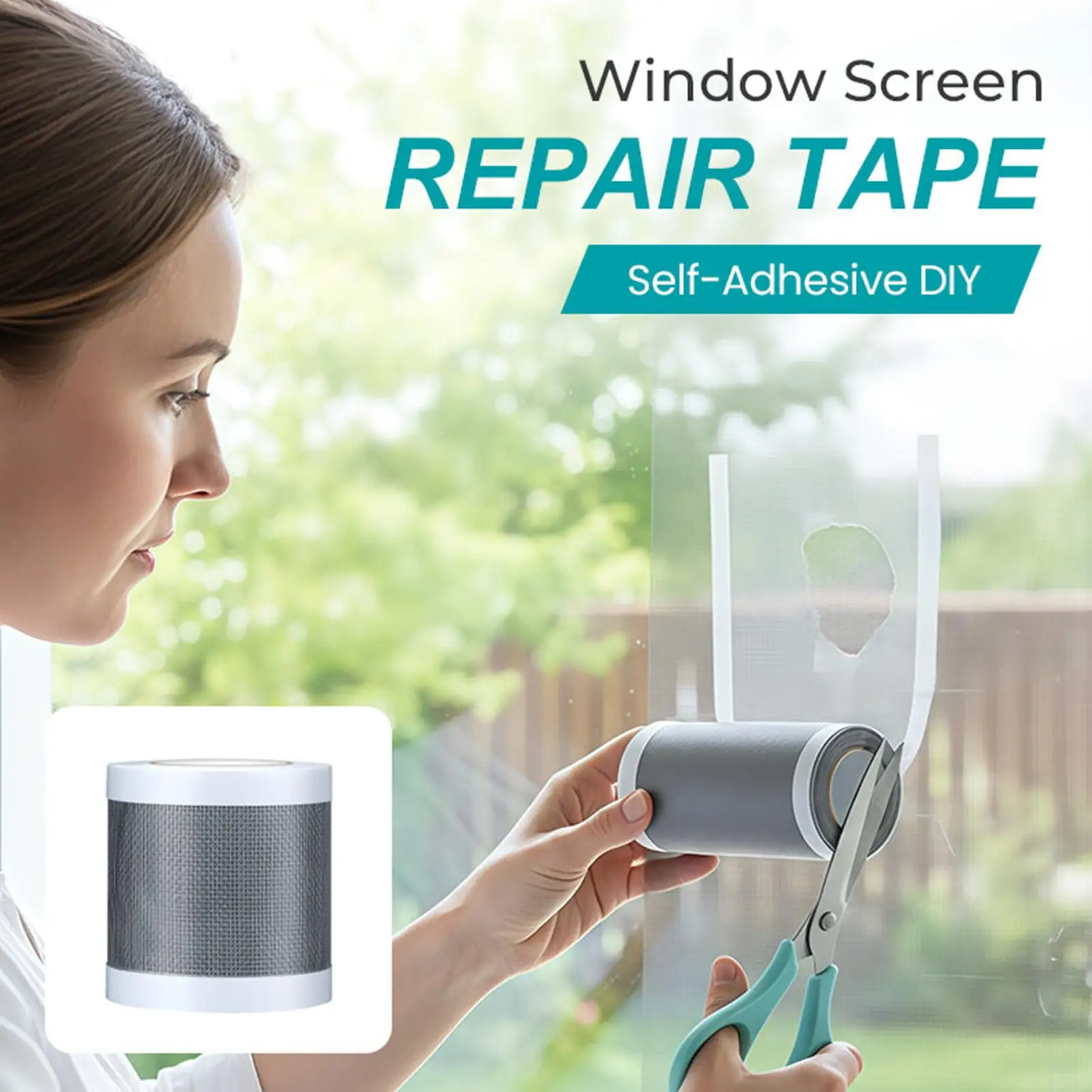 Fenster-Fliegengitter-Reparaturband Selbstklebendes Moskitonetz-Reparaturpflaster Anti-Insekten-Fliegennetz-Reparaturstreifen Zuschneidbare Netzstreifen