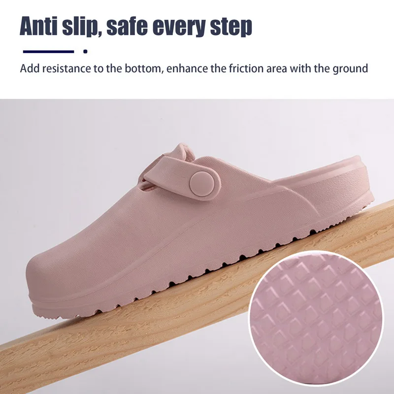 Shevalues Women Men Working Slippers Anti-Slip Operating Room Lab Waterproof Medical Sandals Shoes Nurses Soft Eva Clogs Slides