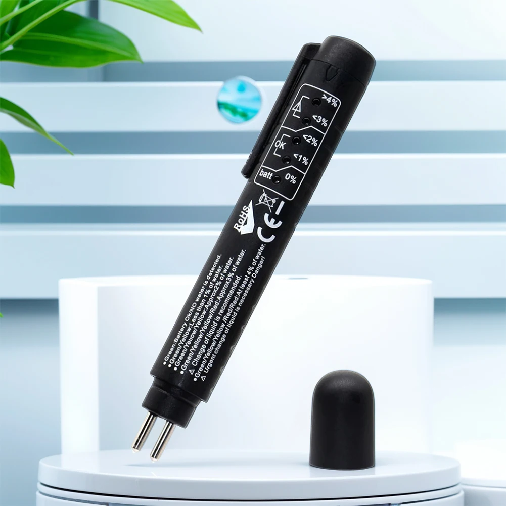 เครื่องมือวินิจฉัยคุณภาพน้ำมันที่แม่นยำ 5 ไฟ LED ตัวบ่งชี้เครื่องทดสอบน้ำมันเบรกในรถยนต์ปากกาทดสอบของเหลวเครื่องมือทดสอบรถยนต์รถยนต์