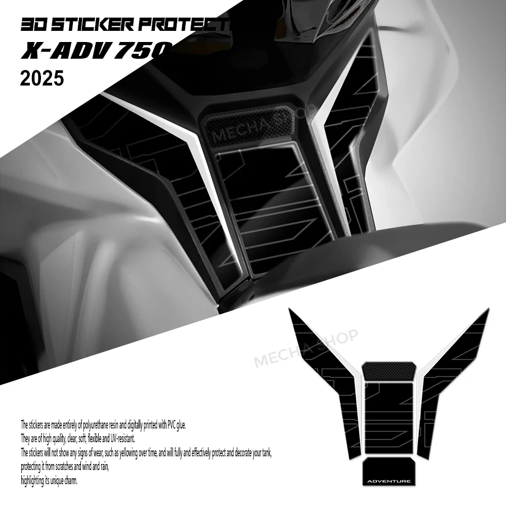 

Для X-ADV 750 XADV 750 2021 2022 2023 2024 2025 2026 Защитная накладка для мотоцикла 3D защитная наклейка для центральной зоны эпоксидные наклейки