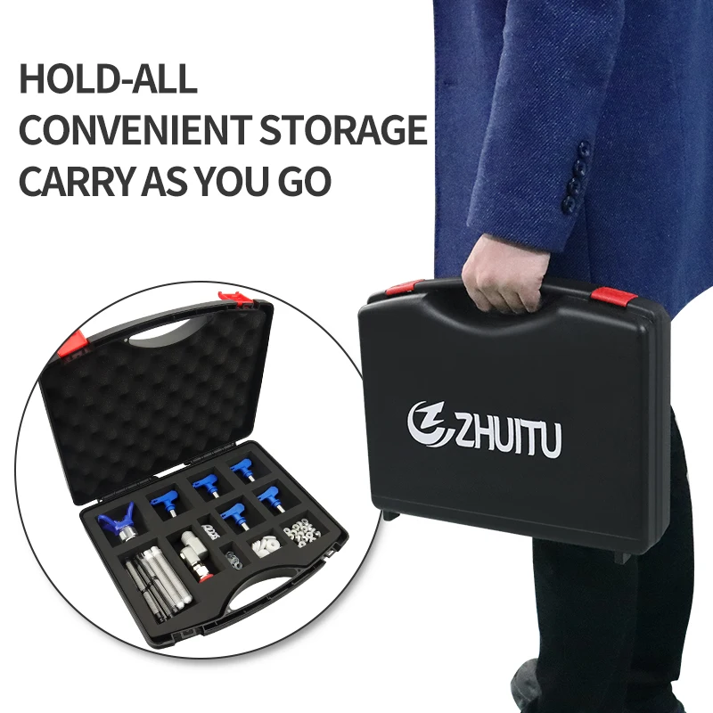 Airless Spray Machine Accessories Toolbox For Storage Organizers Nozzle Seat Spray Gun Filter Scree Universal Joint  Head Gasket
