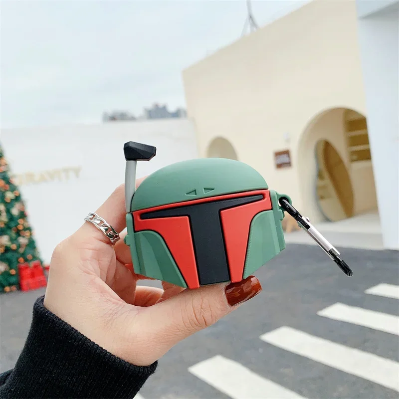 3D Cartoon Boba für AirPods 1 2 Pro Fall Drahtlose Kopfhörer Schutzhülle Fall für Airpods 1 2 Kopfhörer Fall für Air Schoten