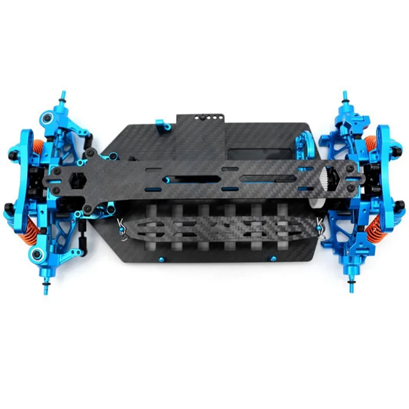 CS-1/10 TT02 KIT Frame, Complete Modification, Carbon Brazed Chassis, Metal Replacement Parts Accessories Frame, DIY Upgrade