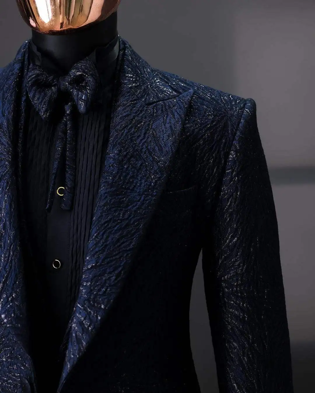 موضة الزفاف الرجال البدلة حفلة موسيقية البدلة 3-قطعة معطف المخملية سترة السراويل مصممة خصيصا العريس وصيف المناسبات الرسمية حسب الطلب #3