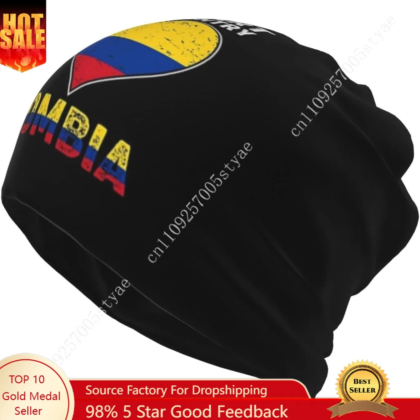 

Colombia Flag Beanie Hat Men Women Knit Hat Cuffed Beanies Warm Winter Caps Soft Skull Cap Fashion Ski Hats Headscarf