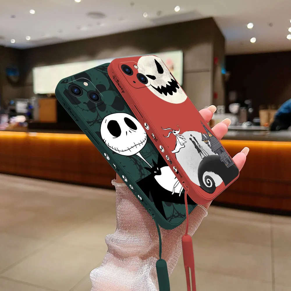 The Nightmare before Christmas Phone Case For iPhone 15 14 13 12 11 Pro Max Mini X XR XS SE 8 7 Plus Soft Liquid Silicone Cover