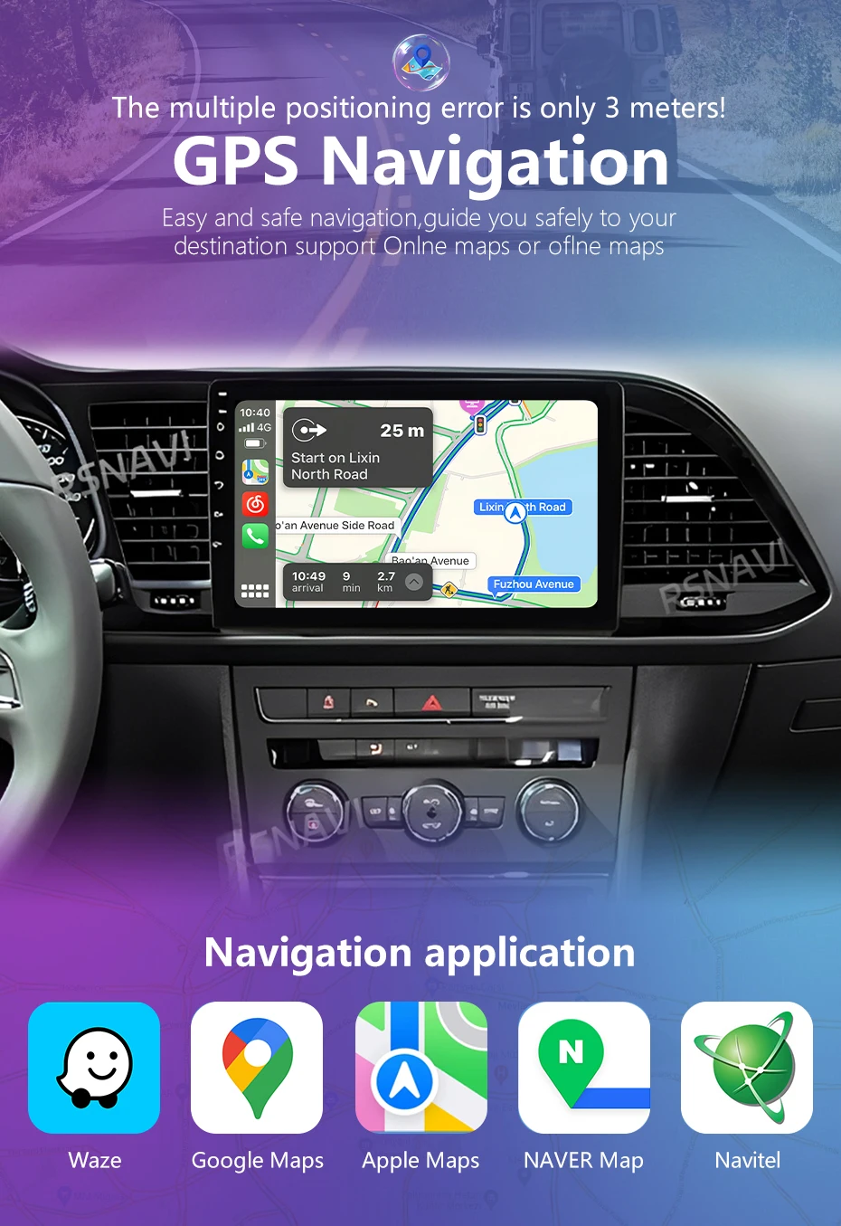 Android 16 Für Seat Leon 3 2012 2013 2014 2015 - 2020 GPS Multimedia Player Stereo Autoradio mit Wireless CarPlay Plug and Play – Detail 10