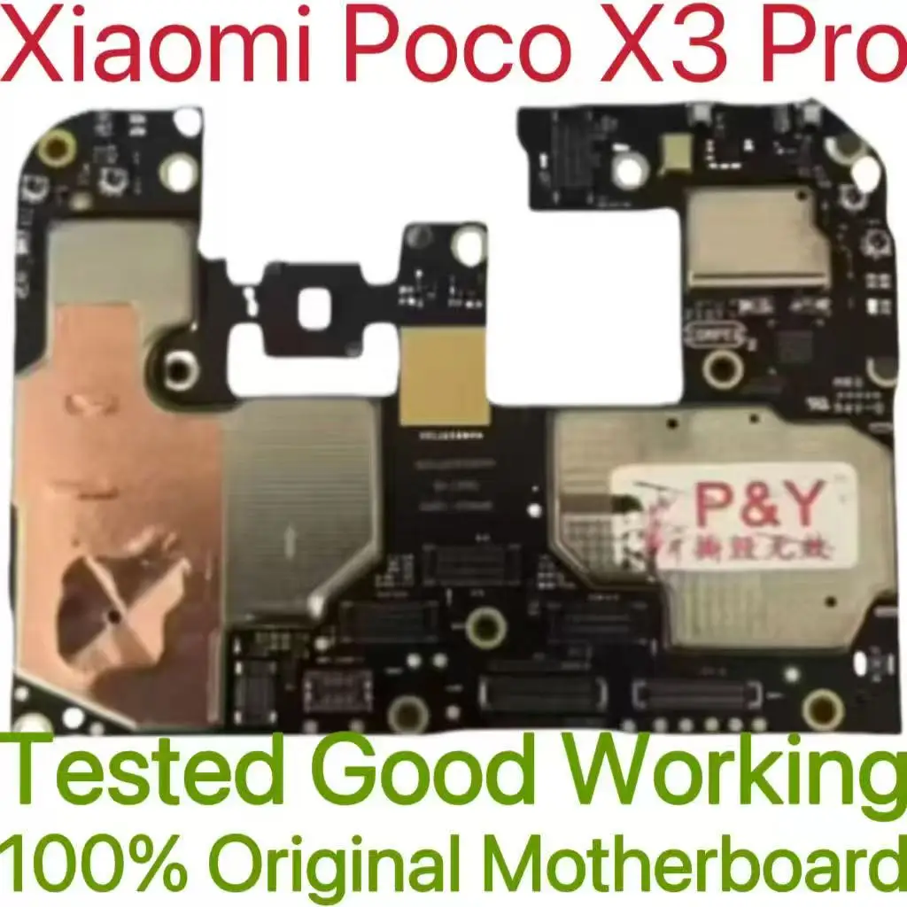 Globale versie origineel ontgrendeld moederbord voor Xiaomi Poco X3 Pro Getest circuitbord hoofdlogisch bord voor Xiaomi Poco X3 Pro