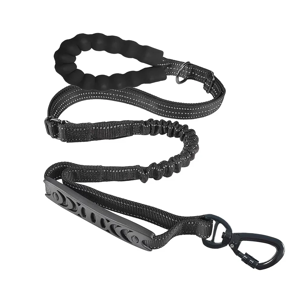 Tactical Dog Leash Heavy Duty Bungee No Pull Double Handle Padded Seatbelt Strong Medium Large Dogs Outdoor Training Hot New