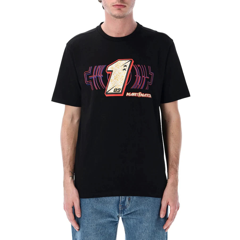 Men's Racing No. 1 Graphic T-shirt Martinato89 Retro Racing Print T-shirt Round Neck Short-sleeved Casual Street