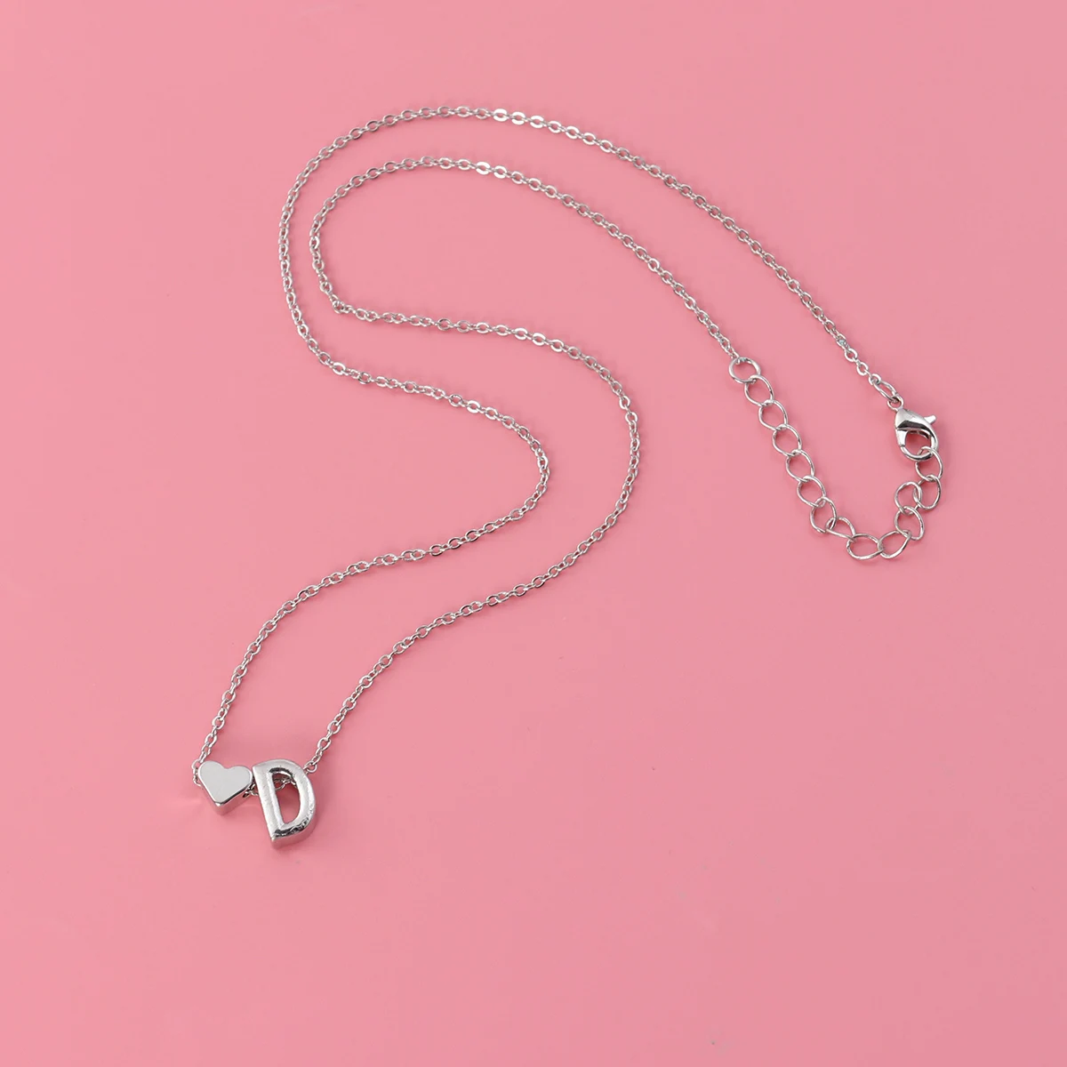 

Peach Heart Necklace for Women Lightweight Top quality Alphabet Letter Jewelry Birthday Party Anniversary Gift