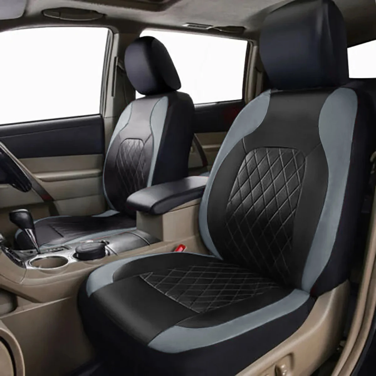 Ganzjahres-Autositzbezug aus PU-Leder, vollständig umschlossener Sitzschutz, wasserdicht, universelle Passform, Limousine, SUV, Pick-up-LKW-Sitz – Detail 9