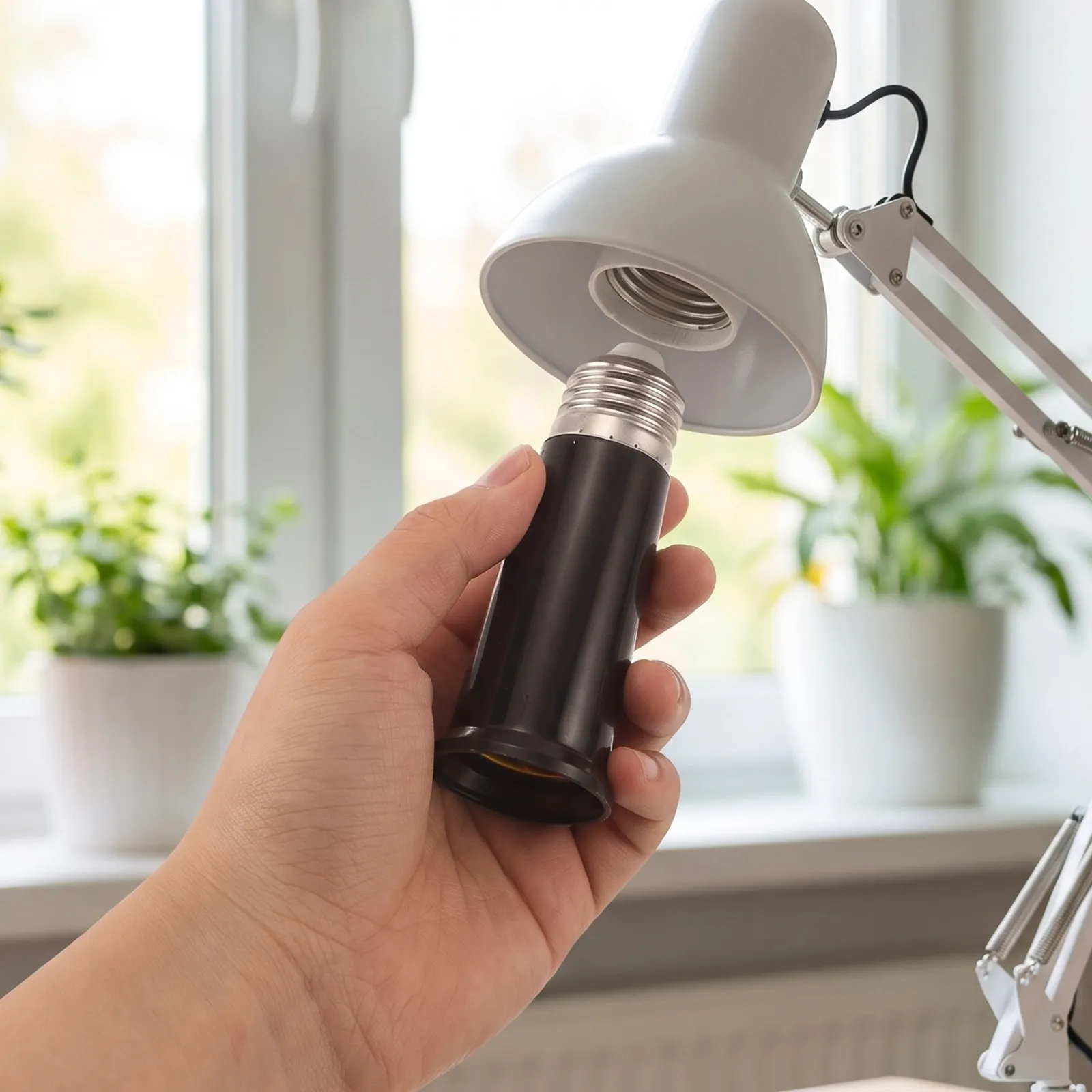 6Pcs E27 Light Socket Extender Lamp Holder Adapter Flexible Extension for LED Decorative Bulbs Light Socket Plug Adapter