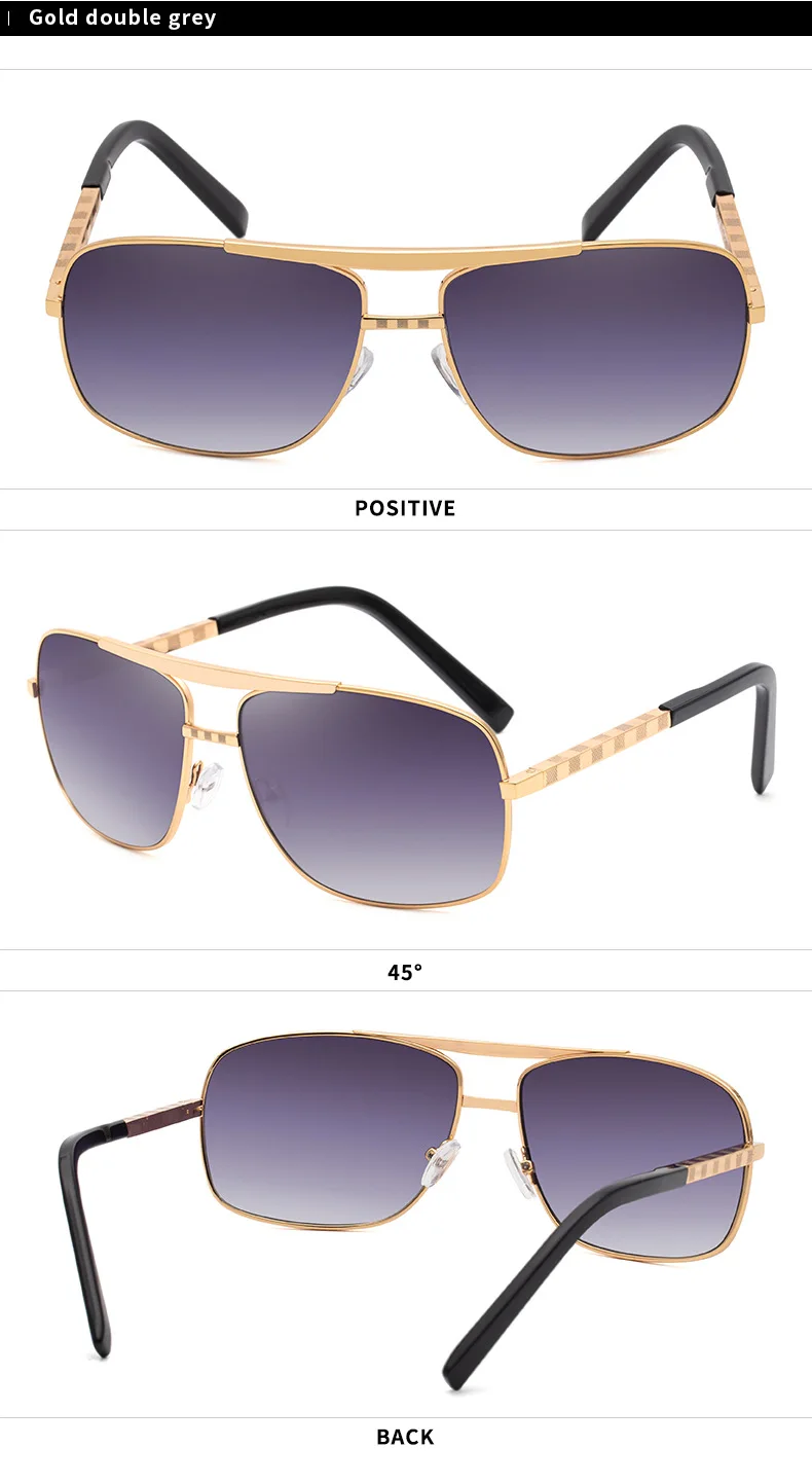 Vintage Quadratische Sonnenbrille für Herren und Damen 2026 Luxusmarken-Designer Neue Trends Klassische Punk-Sonnenbrille Männliche Shades Fahrer-Sonnenbrille – Detail 9