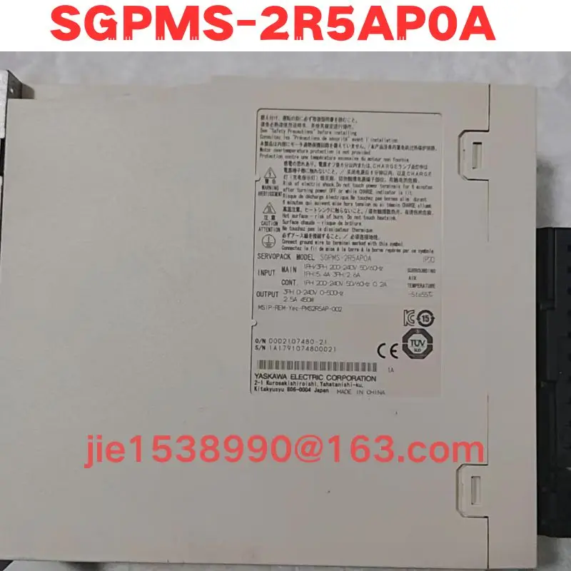 Used Servo Driver  SGPMS-2R5AP0A   Normal Function Tested OK