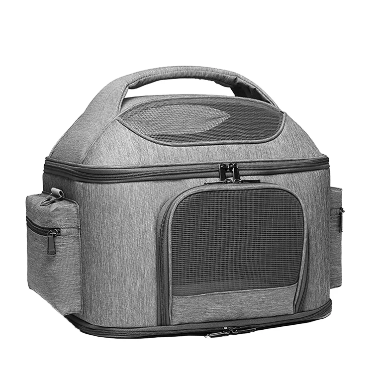 

Solid Pattern Pet Carrier Tote Bag Airline Approved Weekender Bag Zipper Closure for Cat Puppy Dog