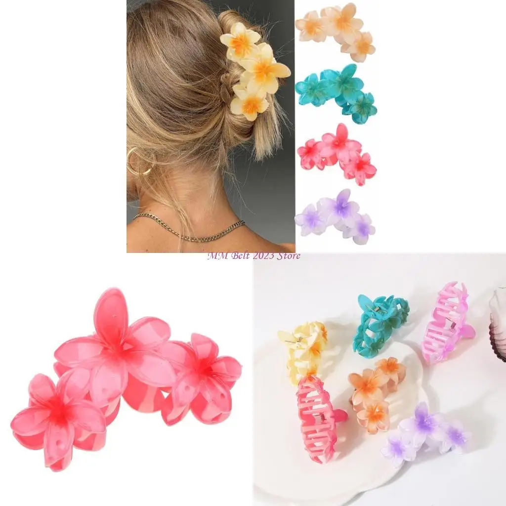 

49ME Симпатичная красочная цветочная заколка для волос Элегантная заколка для женщин, фотографирующихся за покупками