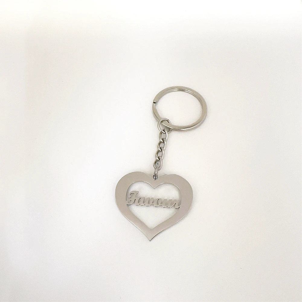 Customied Personalized Name Keychain Men Women Stainless Steel Name Keychains Customized Letter Logo Key Chain Jewelry Gift