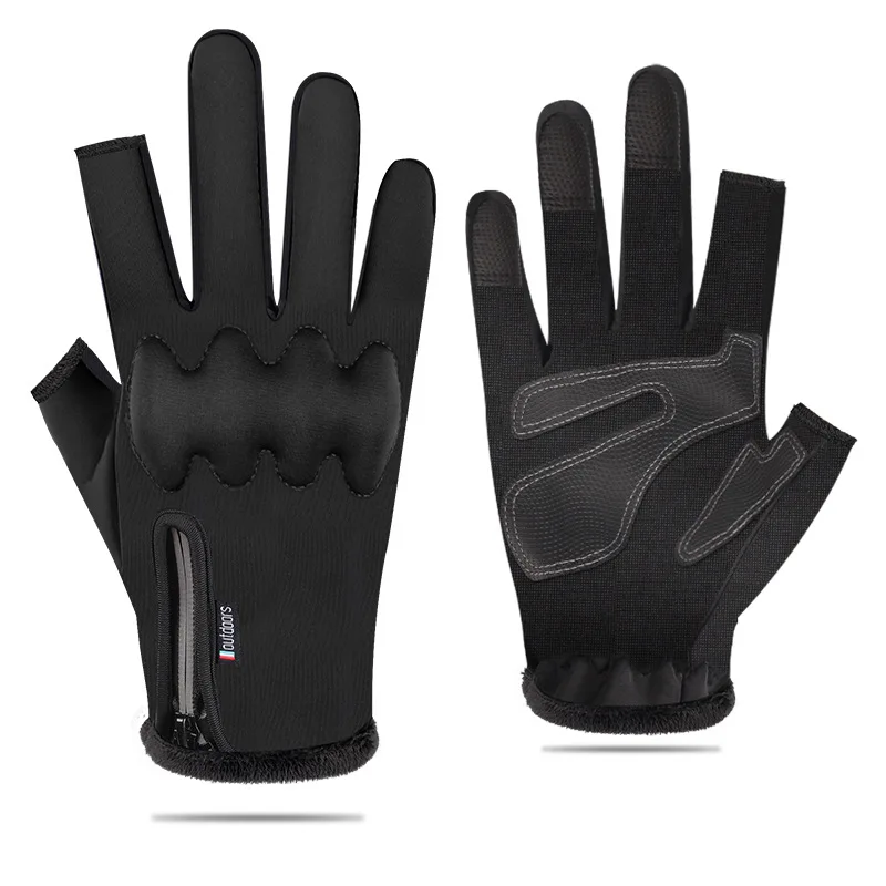 Warm Gloves Autumn and Winter Plus Fleece Sports Outdoor Ski Motorcycle Gloves Touch Screen