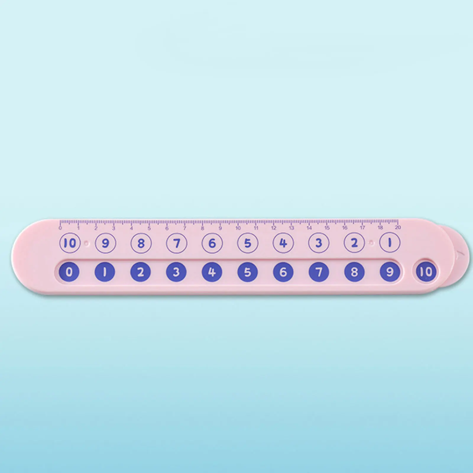 

2pcs Arithmetic Teaching Ruler Pink Educational Math Tool for Kids Addition Subtraction Learning Interactive Counting Classroom