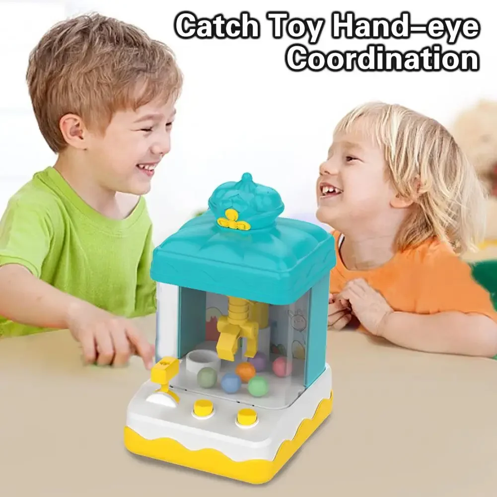 Mini Claw Machine Space Rocket Toy Funny Balls Grabbing Toys Cartoon Rabbit Dinosaur Ball Catcher Game Children Christmas Gifts