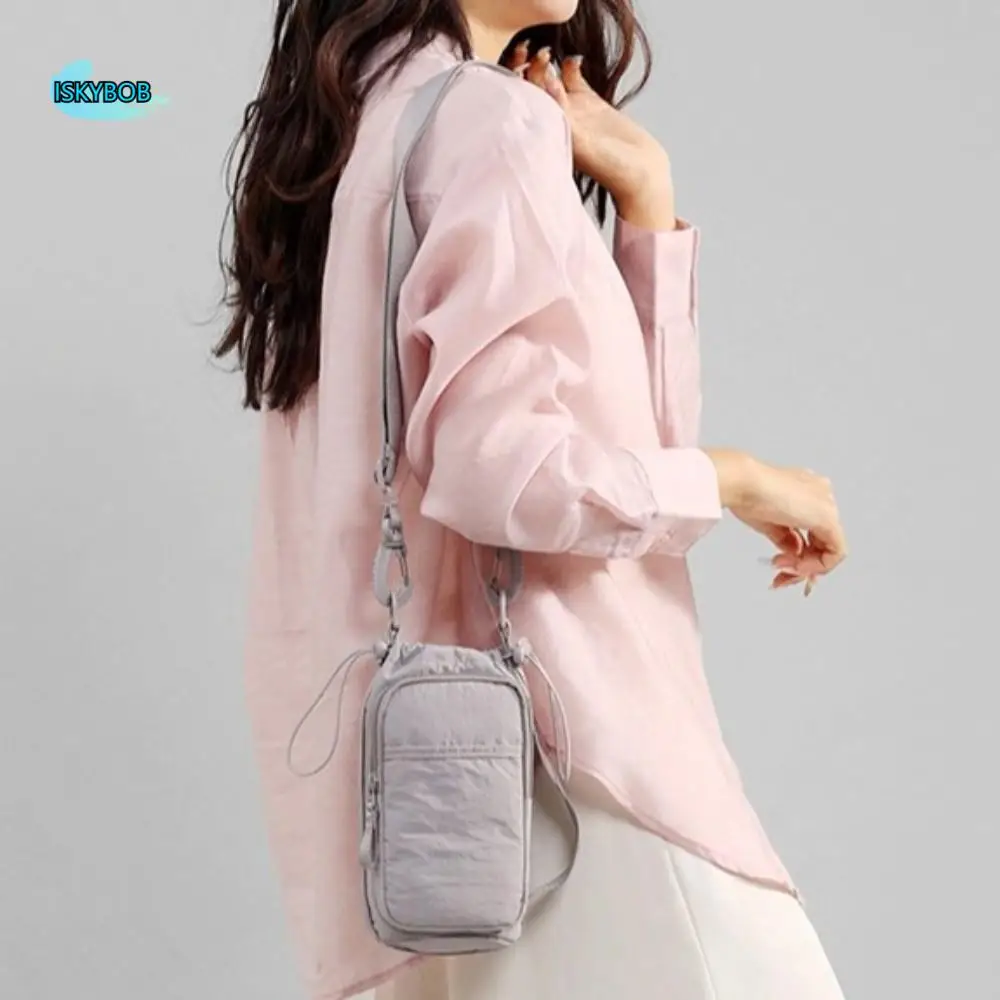 

Multifunctional Crossbody Phone Pouch Large Capacity Handhold Water Bottle Storage Bag Nylon Square Women's Fitness Bag Gym