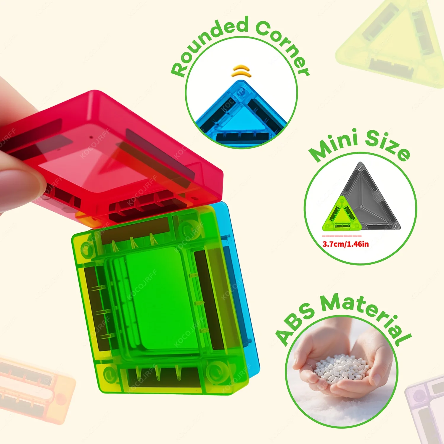 لعبة مكعبات بناء مغناطيسية مع صندوق حديدي، مجموعة سفر محمولة، لعبة تركيب للسفر، هدية عيد ميلاد