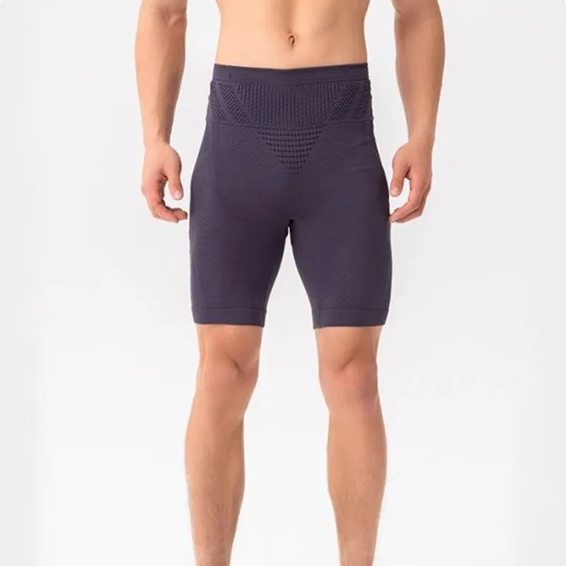 Sports Tight Shorts Marathon Long Running Compression Pants Outdoor Quick-drying Breathable Road Cycling Suit Four-quarter Men