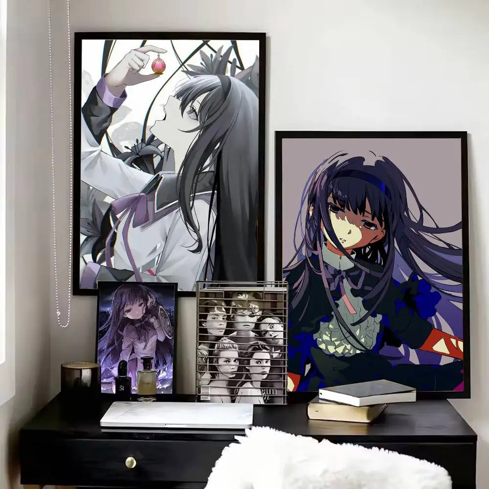 Puella Magi Madoka Magica Homura Akemi Poster HD Self Adhesive Waterproof Wall Art Ideal for Home Office Dorm Gift
