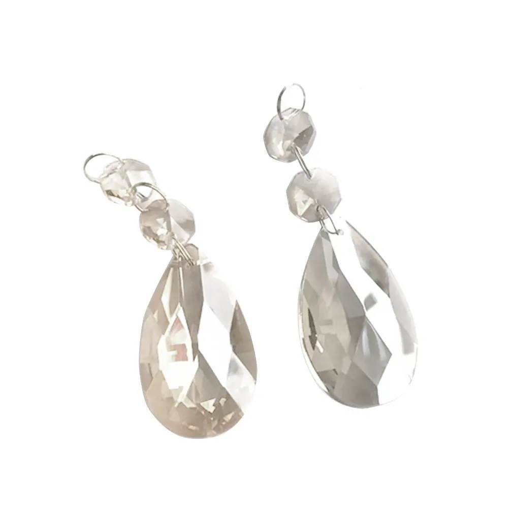 

20 шт. хрустальных подвесок-капель, прозрачные, гладкие, сверкающие, для люстр, ламп, солнечных ловушек, декора, хрустальные кулоны