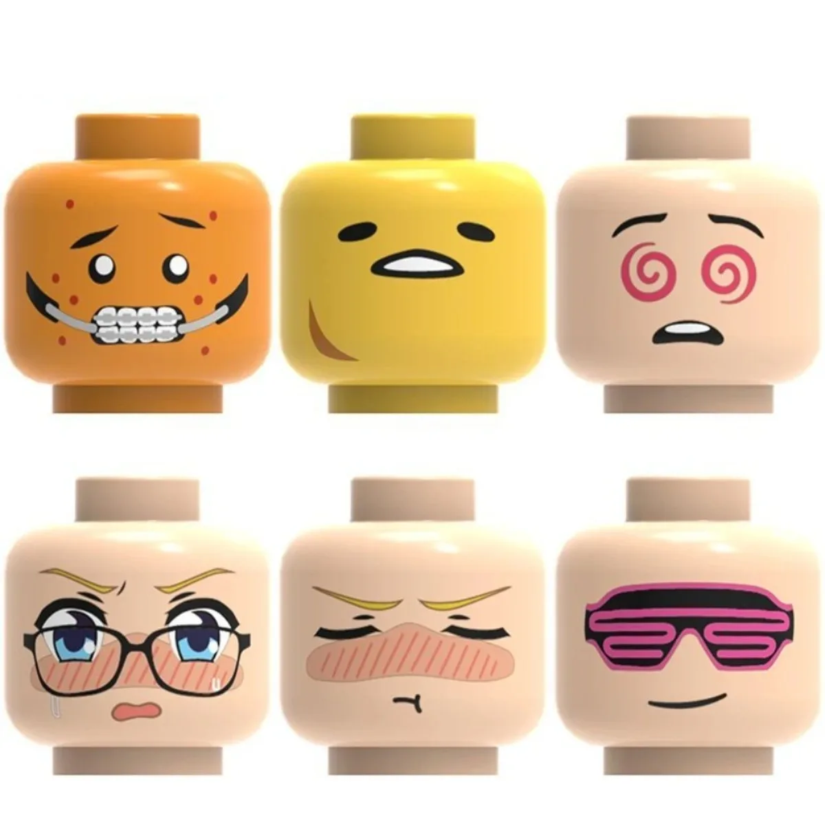 DIY Cute Sexy Expression Building Blocks Accessories Peripheral Model Assembling Desktop Decoration Ornaments Birthday Gift Toys