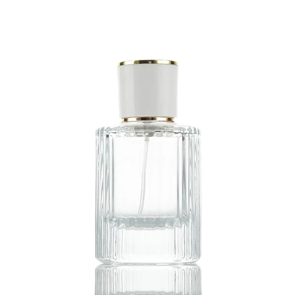 

4Pcs 30Ml Empty Transparent Glass Perfume Bottle with Lid Refillable Spray Bottle Dispenser Cosmetic Essential Oil Container