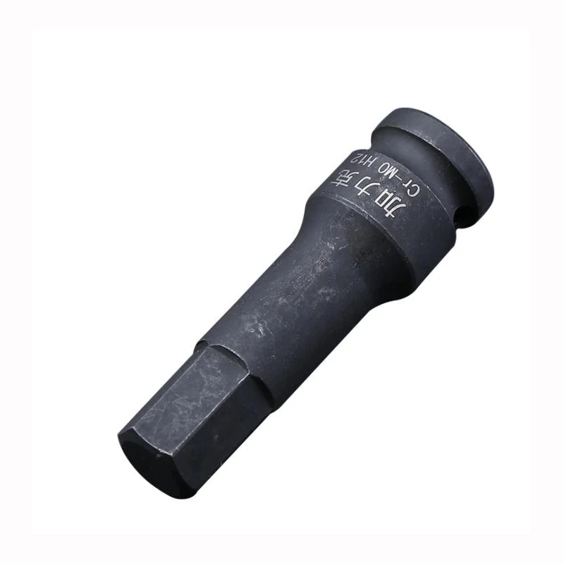 llave de impacto vaso Llave Allen de impacto de accionamiento de 1/2 pulgadas cabeza para herramienta eléctrica de 60mm de largo H4-H19 6 puntas