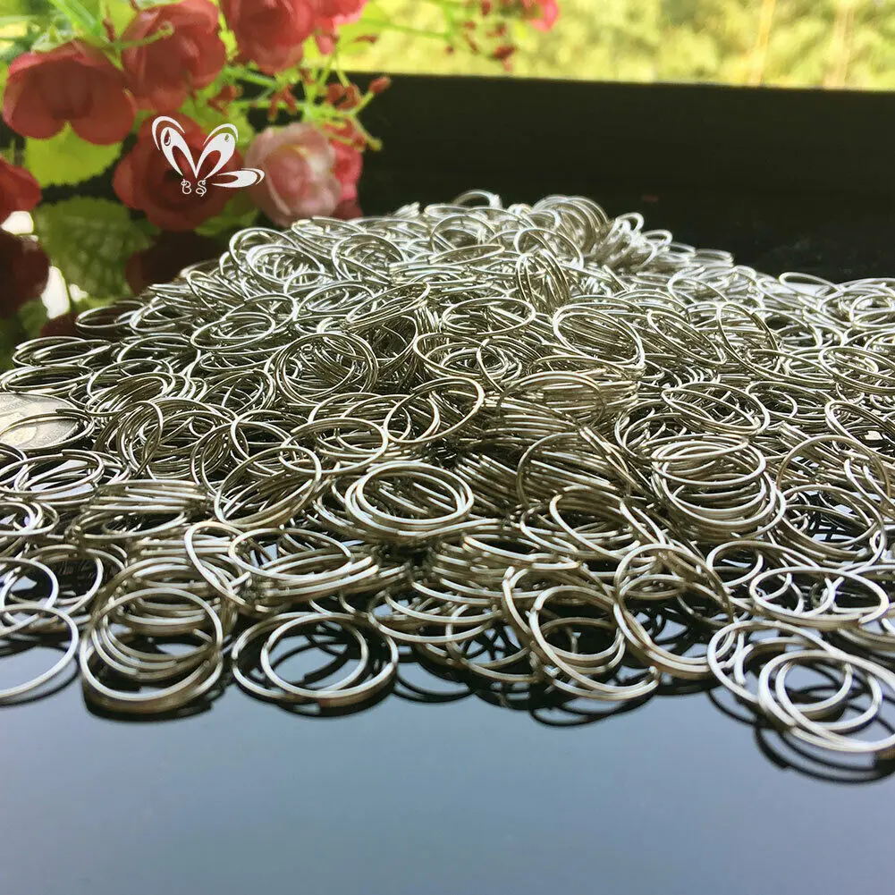 100PC 12MM Metal Ring Connector Chandelier Garland Curtain Lamp Clasp Necklace Earrings Jewelry Making Parts Connect Accessories