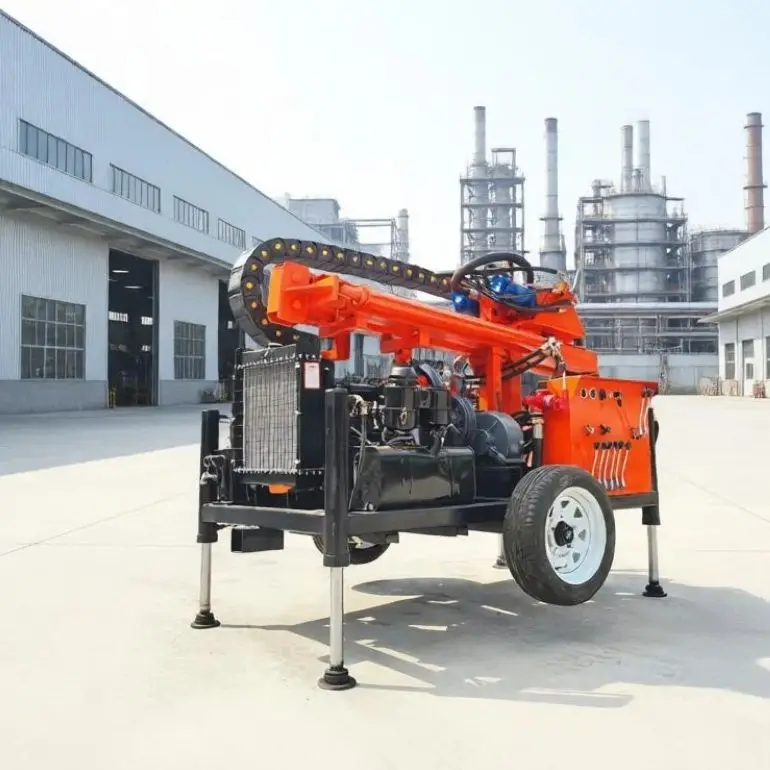 Customized Compact Crawler Rotary Diesel Hydraulic 200M Rapid Flexible Travel Drilling Deep Water Well Drilling Rig