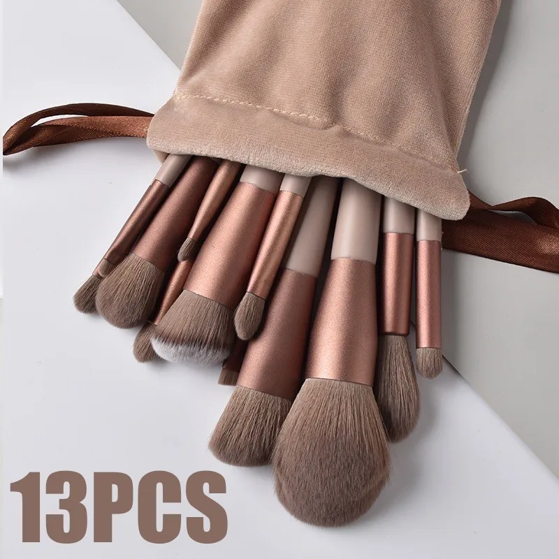 13Pcs Makeup Brushes Soft Fluffy for Cosmetics Foundation Blush Powder Eyeshadow Kabuki Blending Makeup Brush Set Beauty Tool