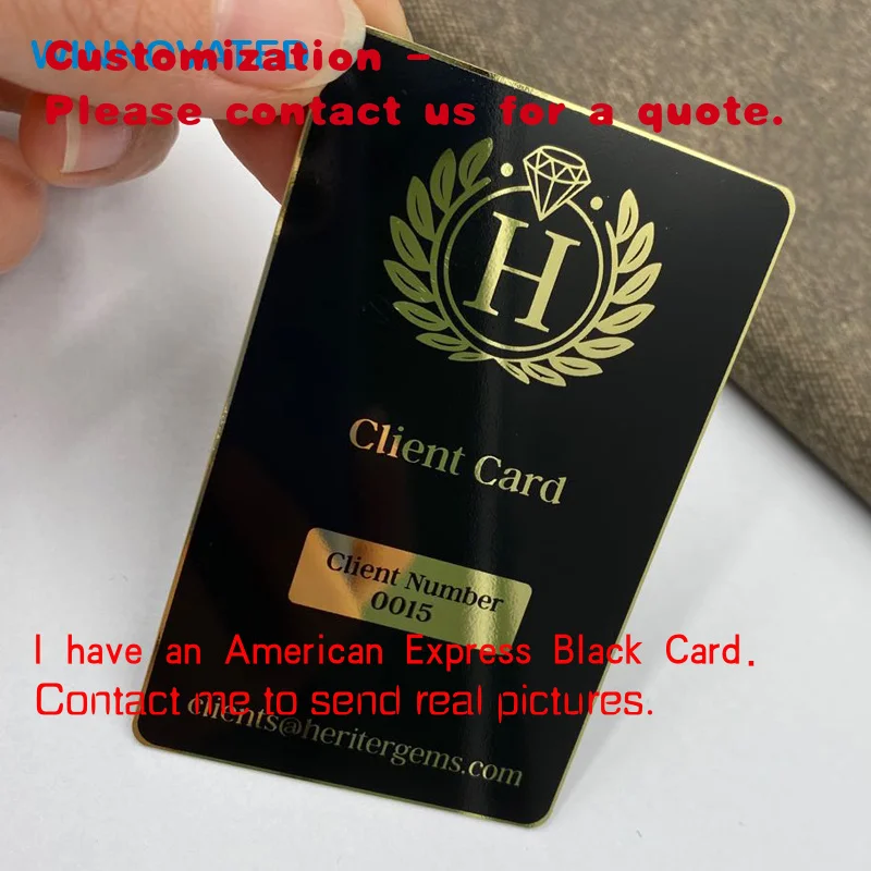 custom.Silver Laser Cut Membership Stainless Steel Brushed Metal VIP Card