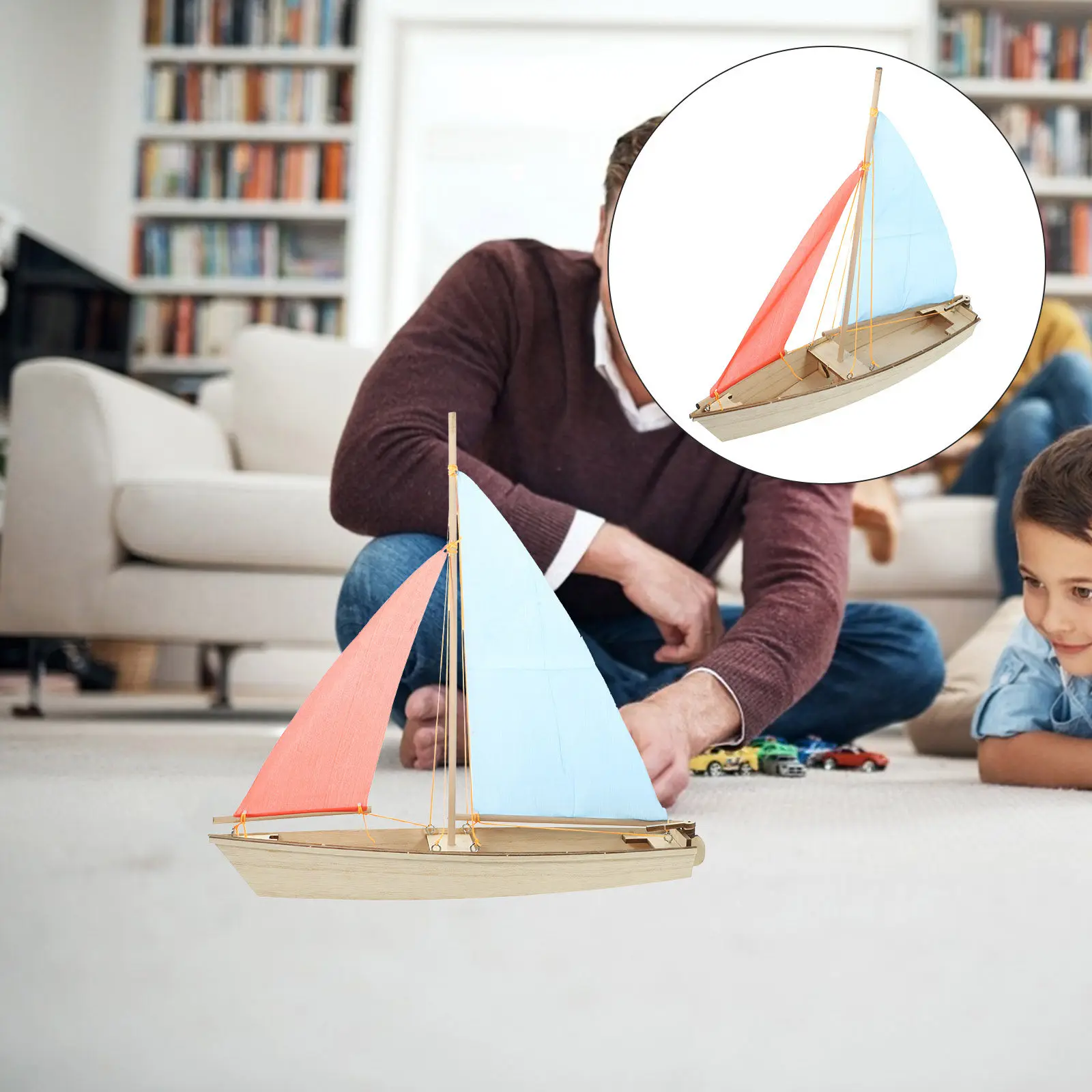 1Set Wood Sailboat Assembly Set Simple DIY Boat Craft Educational Handmade Ship Ornament Decoration for Kids Boat Assembly Toys