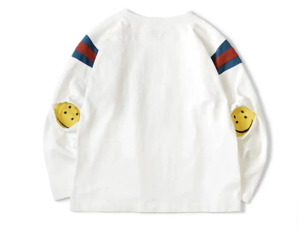 2026 KAPITAL  Digital Color Block Four-Panel Print Round Neck Long Sleeve T-Shirt TX1919