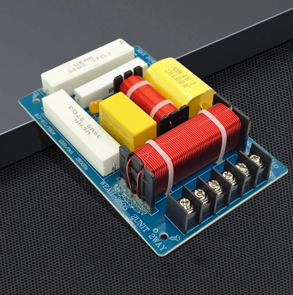 10pcs200W divisor de frequência MKP capacitor 2 canais de áudio placa de circuito de filtro de alta fidelidade acessórios indutores de baixo