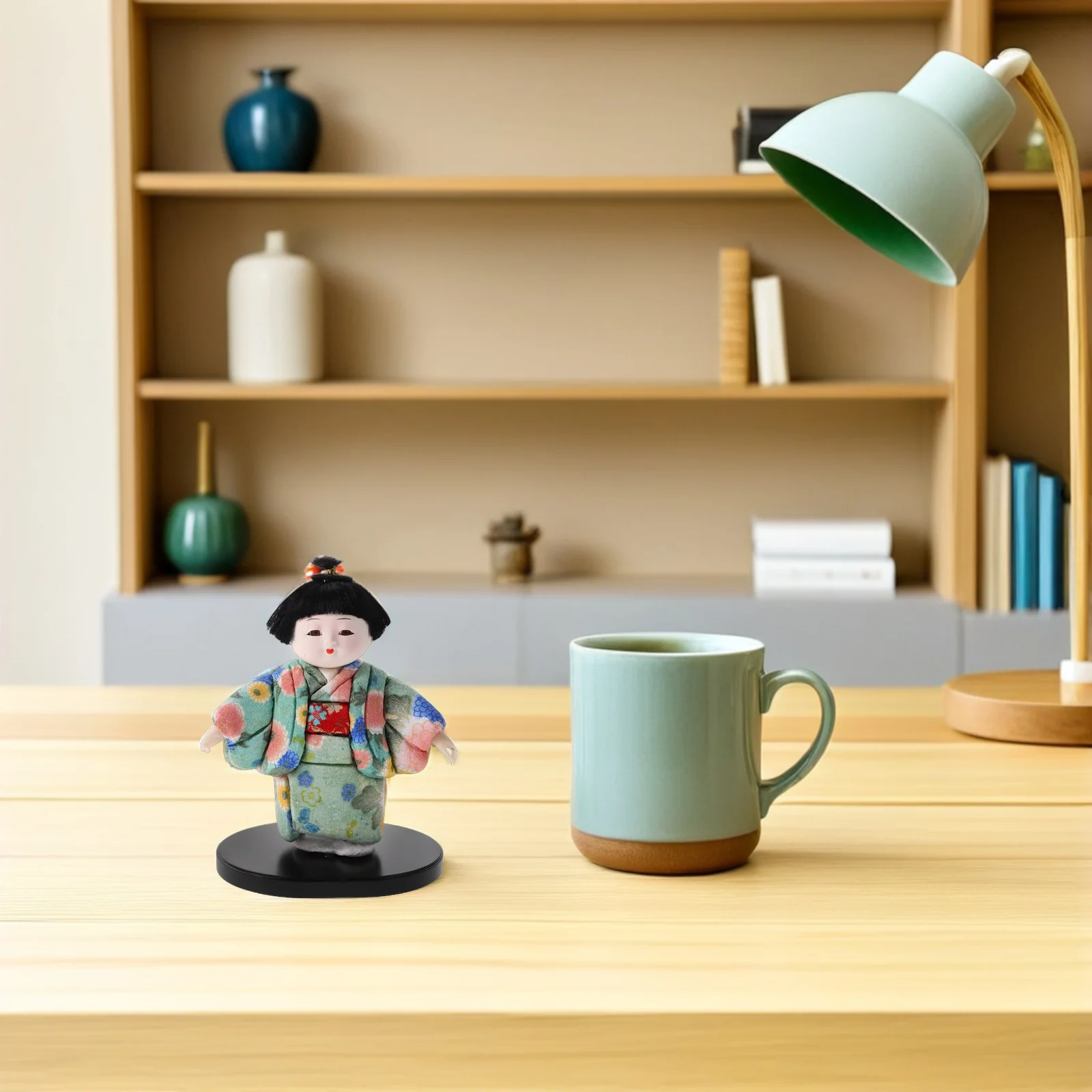 Escultura de Geisha de kimono tradicional japonés, tablero de decoración de restaurante de Sushi, estatua de recuerdo asiático