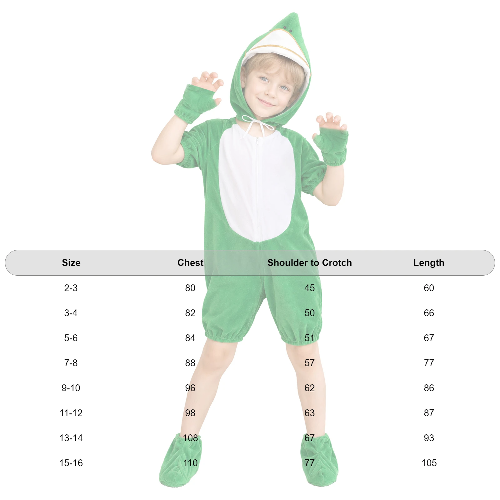 Unisex Boys Girls Faux Tortoise Themed Costume Short Sleeve Zipper Bodysuit with Hat Wristbands Shoe Cover for Performance Party