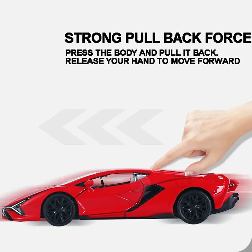 1/36 liga diecast lamborgn siy modelos de carros de brinquedo veículos de metal com puxar para trás enfeites essenciais de acabamento fino