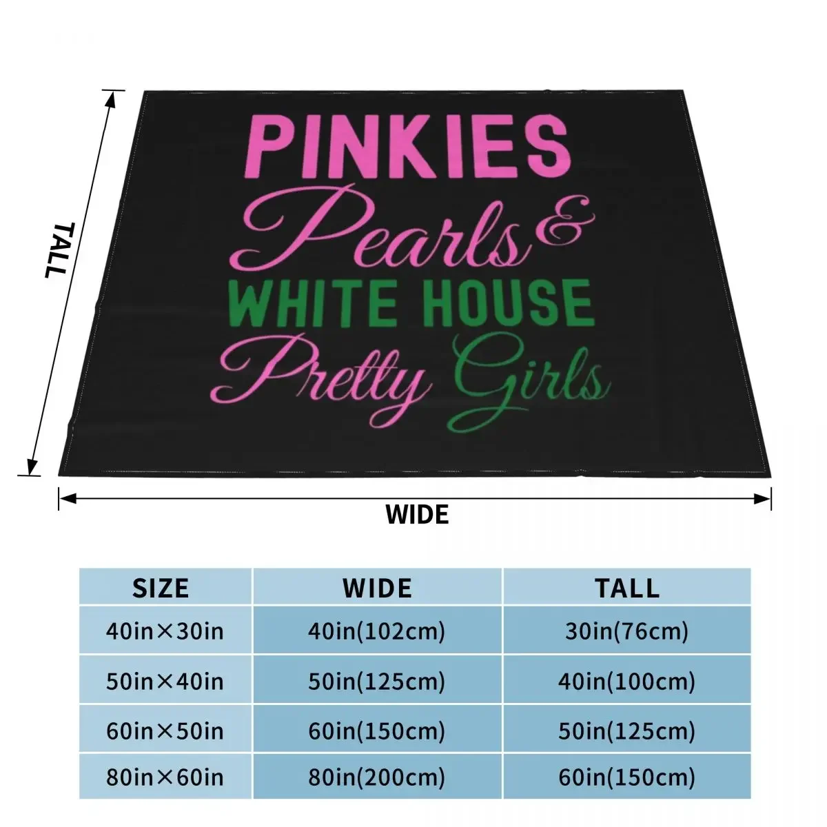 Pinkies Pearls White House Pretty Girls Kamala Harris Aka Throw Blanket Retros Plush Blankets