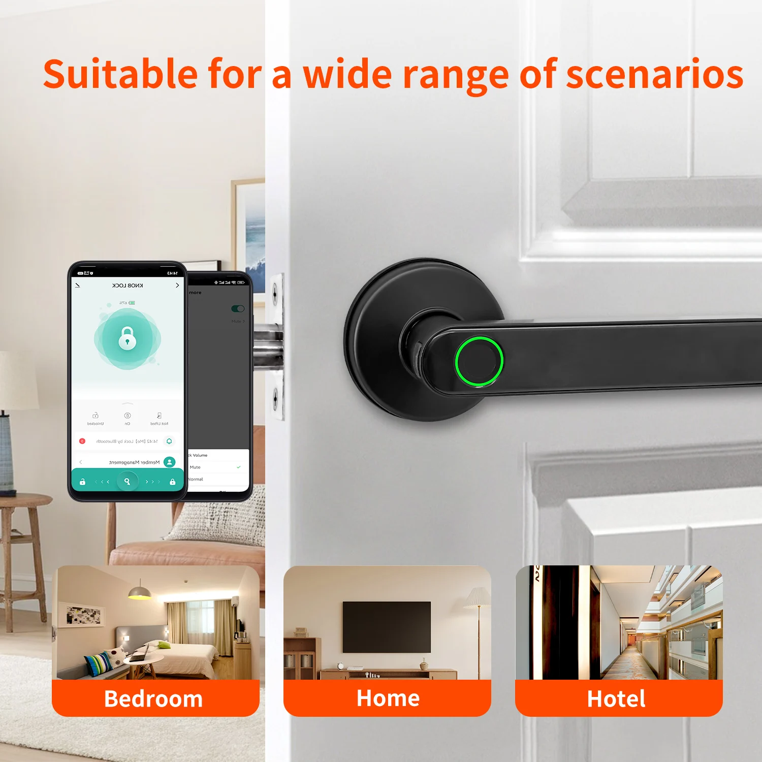 Intelligent Door Lock Tuya Smart Fingerprint App Remote Control Unlock Home Security Locks Keyless Entry Electronic Doors Lock