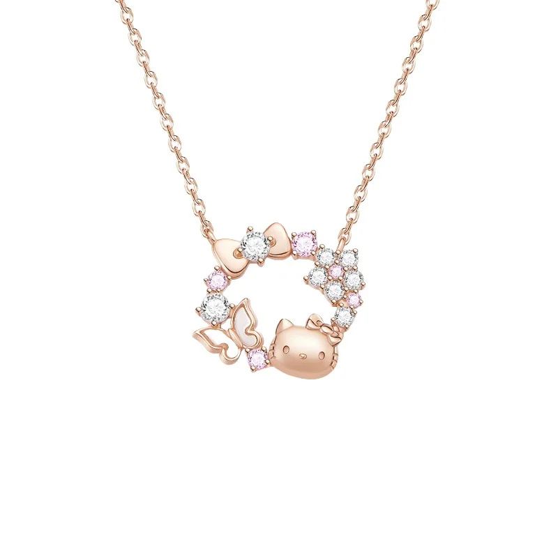 

Подлинная модная цветная роспись, цепочка KT из стерлингового серебра 925, аксессуары в стиле аниме