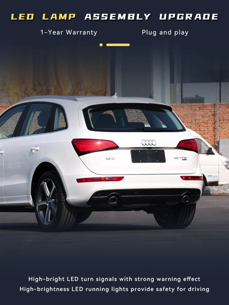 

Автомобильный фонарь для Audi Q5 2008-2018, старая модель, модификация, новое обновление, светодиодный задний фонарь DRL, стоп-сигнал, указатель поворота, задний фонарь, инструмент, аксессуар