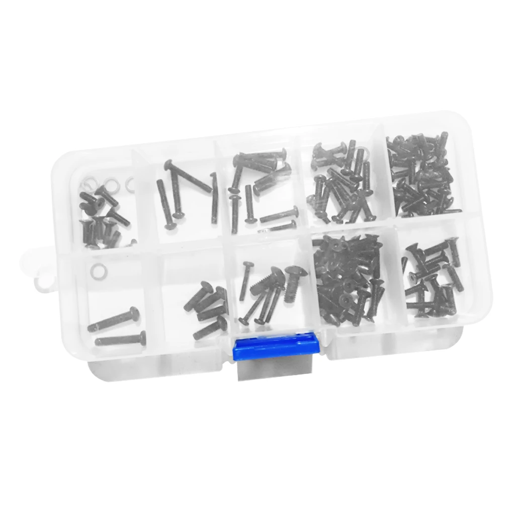 Steel Screws Kit Box Dust-proof RC Screws Kit Box For MJX 14210  14209 1/14 RC Car Upgrade Part